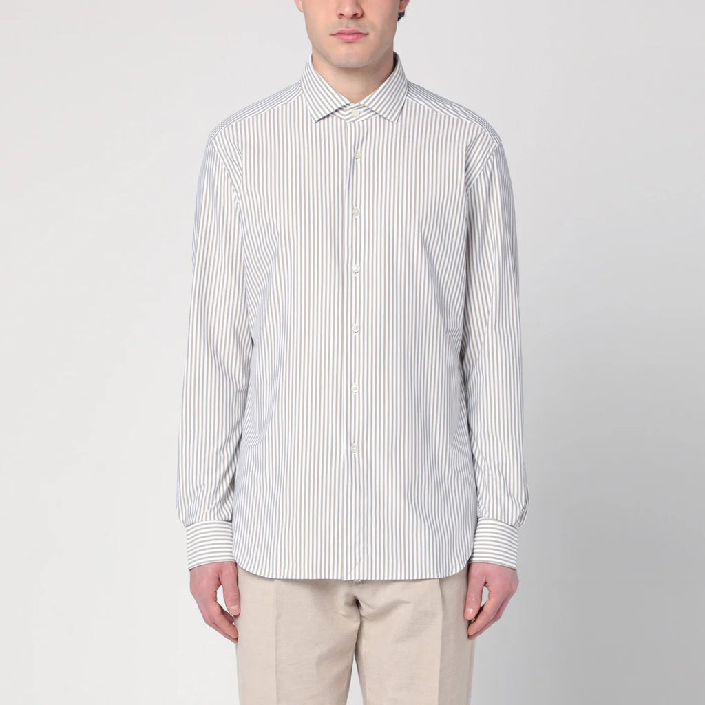XACUS White/beige cotton shirt