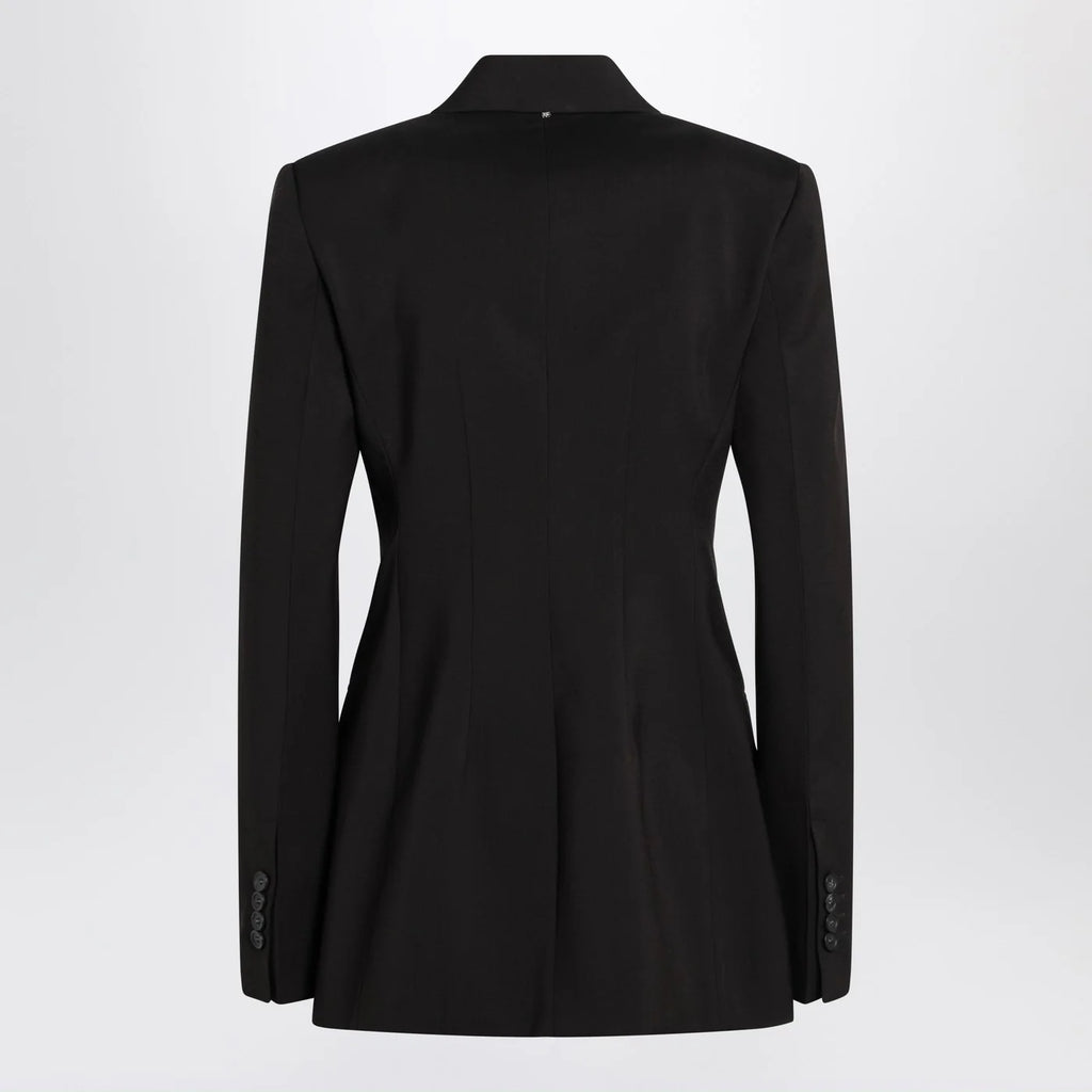 Sportmax Double-breasted brown wool jacket