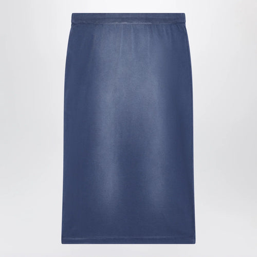 Acne Studios Navy blue cotton skirt with a splatter effect