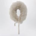 Max Mara The Cube Ivory shearling collar