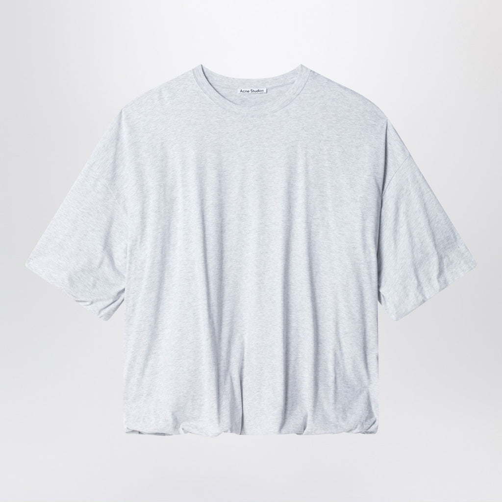 Acne Studios Gathered logo T-shirt Grey Melange