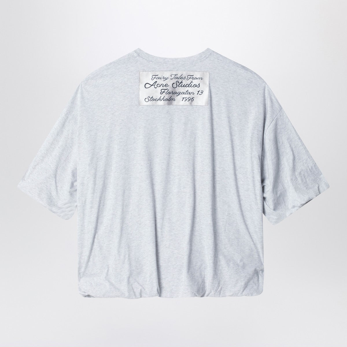 Acne Studios Gathered logo T-shirt Grey Melange