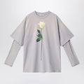 Acne Studios Light grey layered structure T-shirt