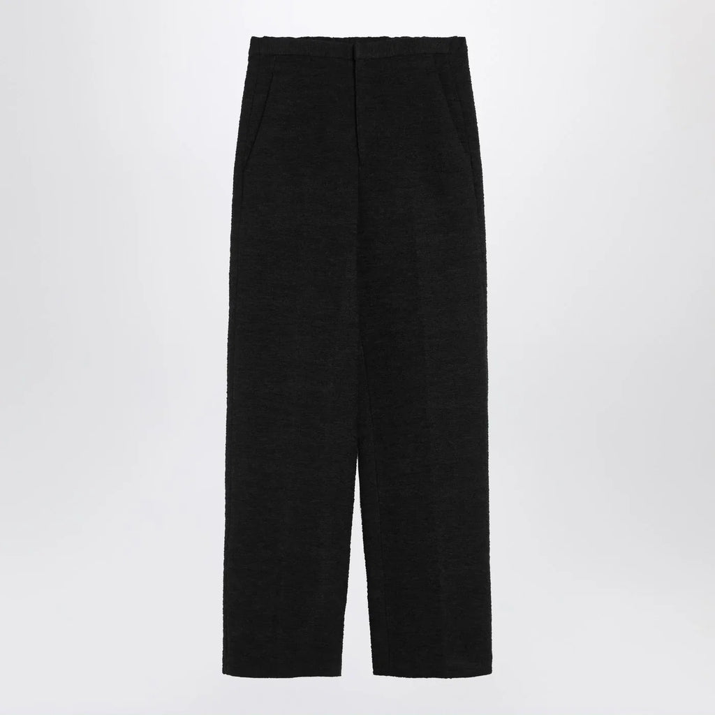 LouLou De Saison Black straight bouclé trousers