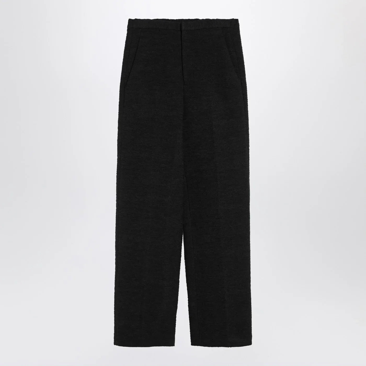 LouLou De Saison Black straight bouclé trousers