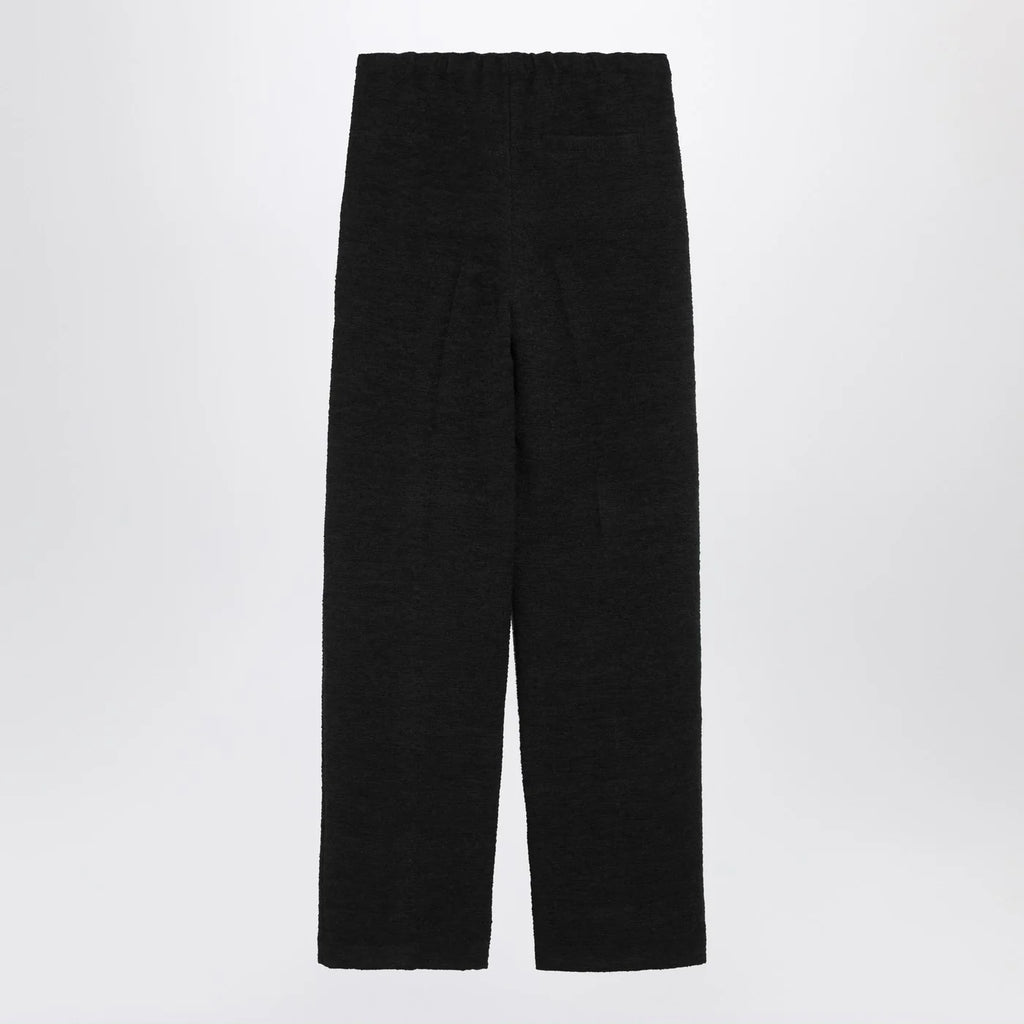 LouLou De Saison Black straight bouclé trousers