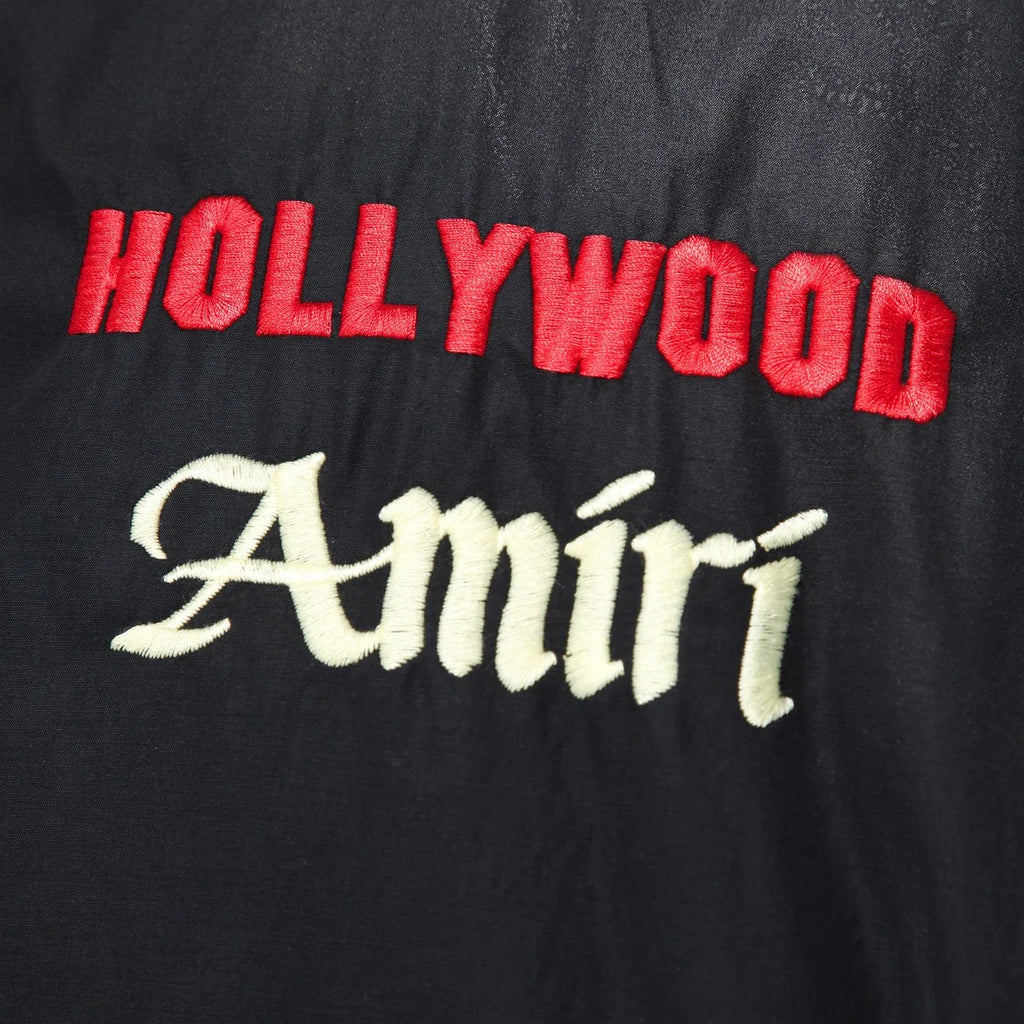 AMIRI Black cotton and nylon bomber jacket