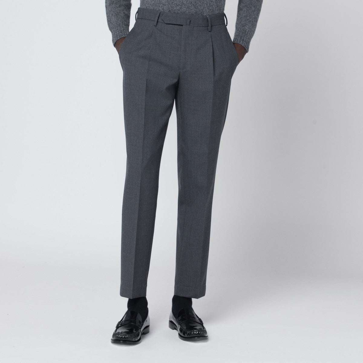 Santaniello Grey wool trousers