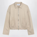 Max Mara Beige cropped sweatshirt in silk blend