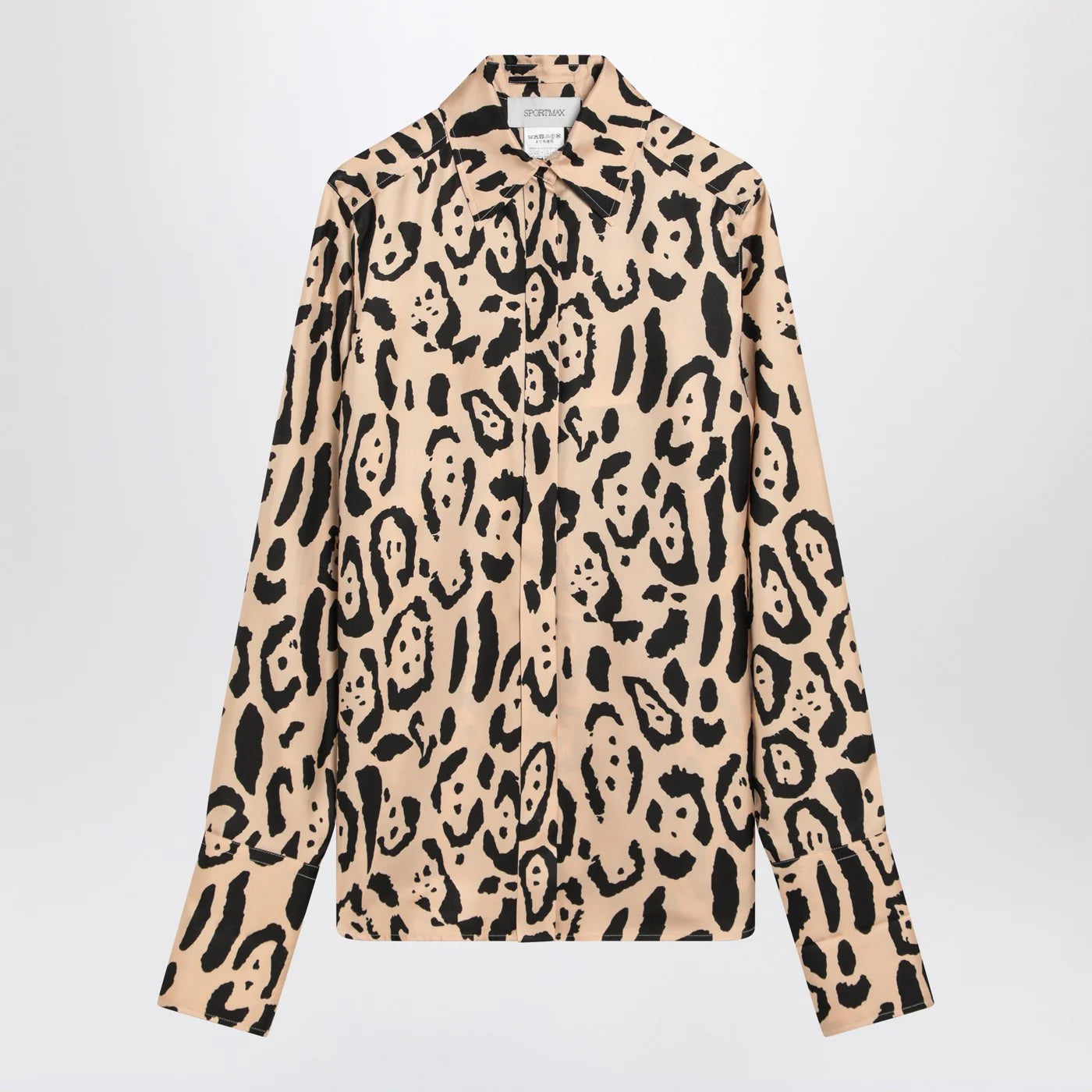 Sportmax Silk animal print shirt