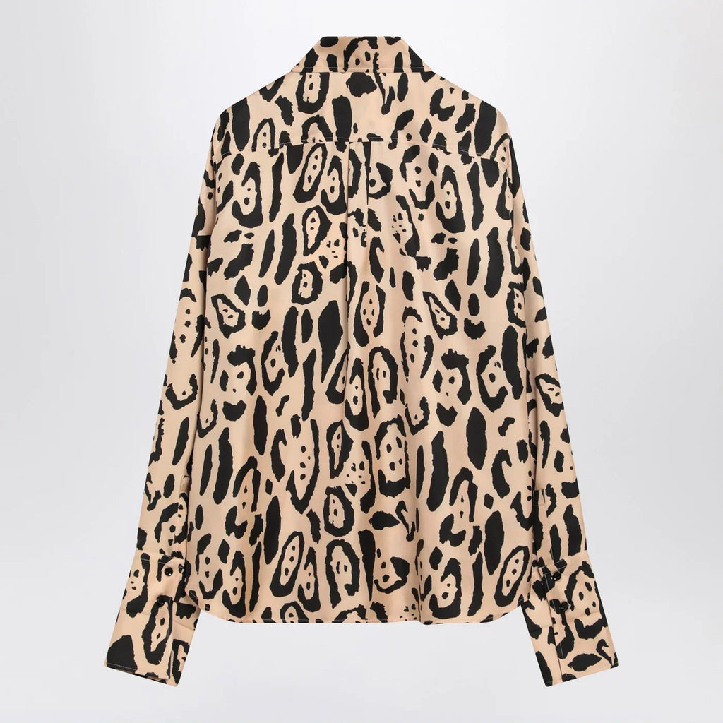 Sportmax Silk animal print shirt