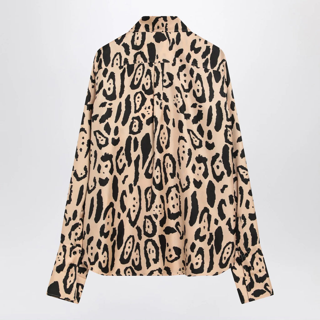 Sportmax Silk animal print shirt