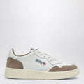 AUTRY Medalist Low Sneakers in white leather and brown suede