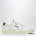 AUTRY Medalist Low sneakers in white/leopard-print leather