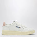 AUTRY White/pink leather Medalist Sneakers