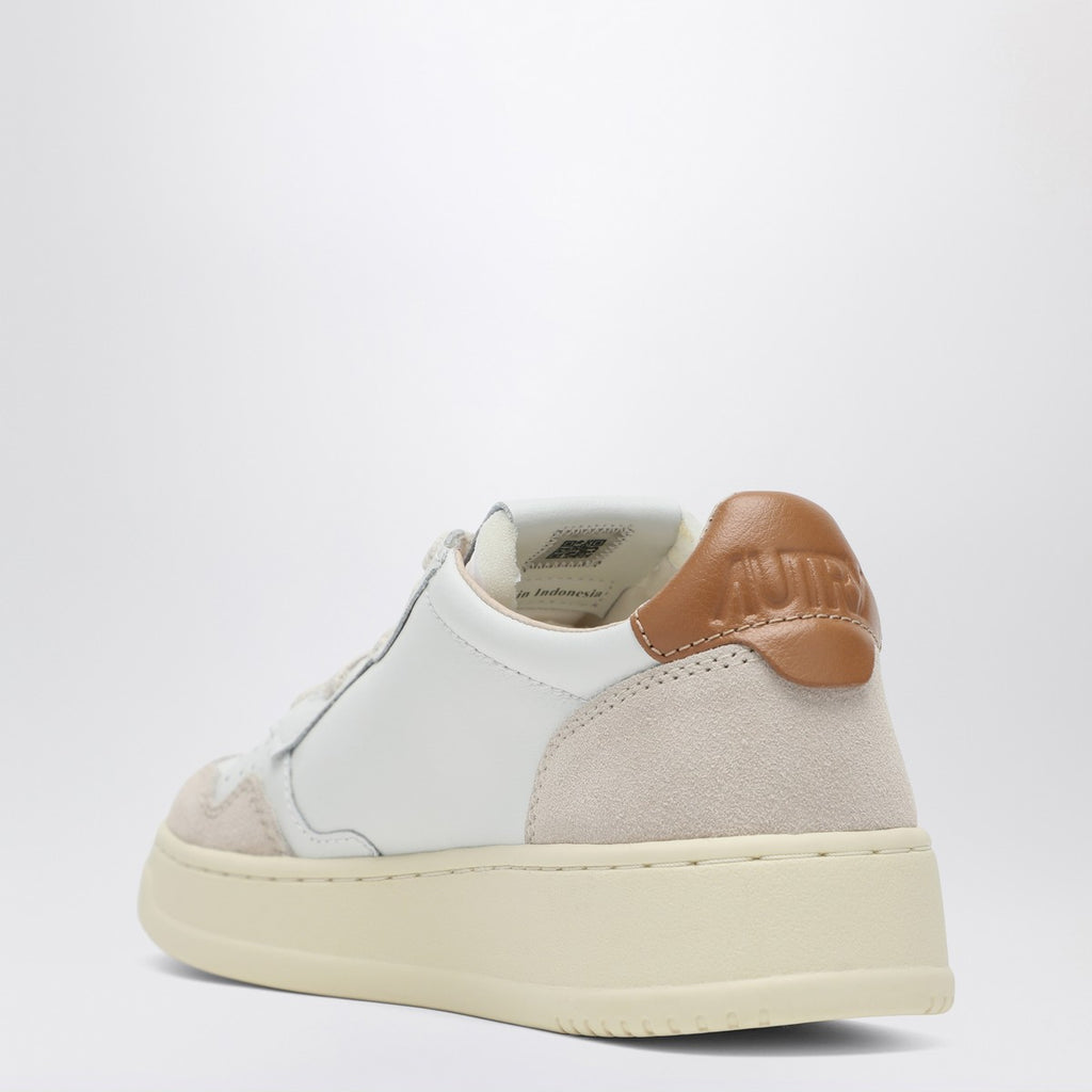 AUTRY Medalist sneakers in white/brown leather and suede