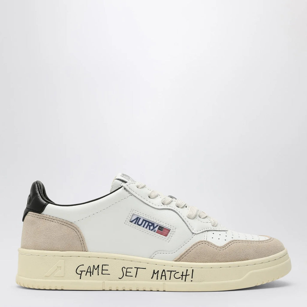 AUTRY Medalist trainer in white/black leather and suede
