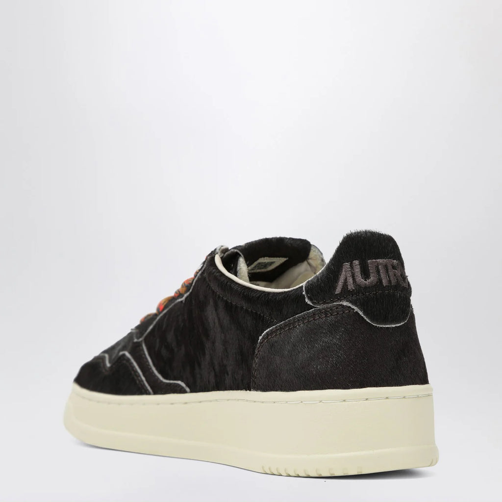 AUTRY Medalist sneakers in Chocolate pony skin