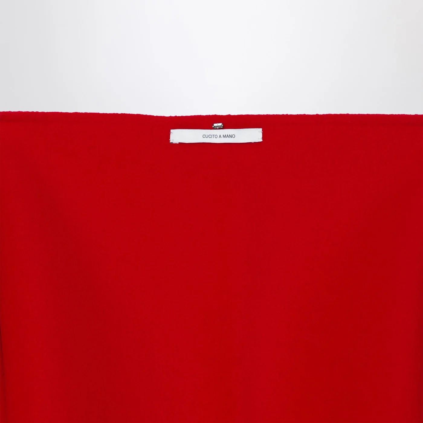 Sportmax Red Wool Scarf with Fringes