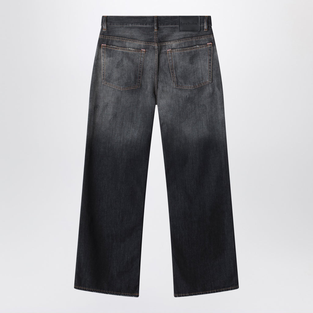 Acne Studios 2021M black faded jeans with paint splatters