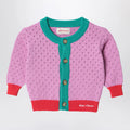Bobo Choses Color-block openwork cardigan