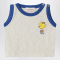 Bobo Choses Flying Oranges white and blue tank top