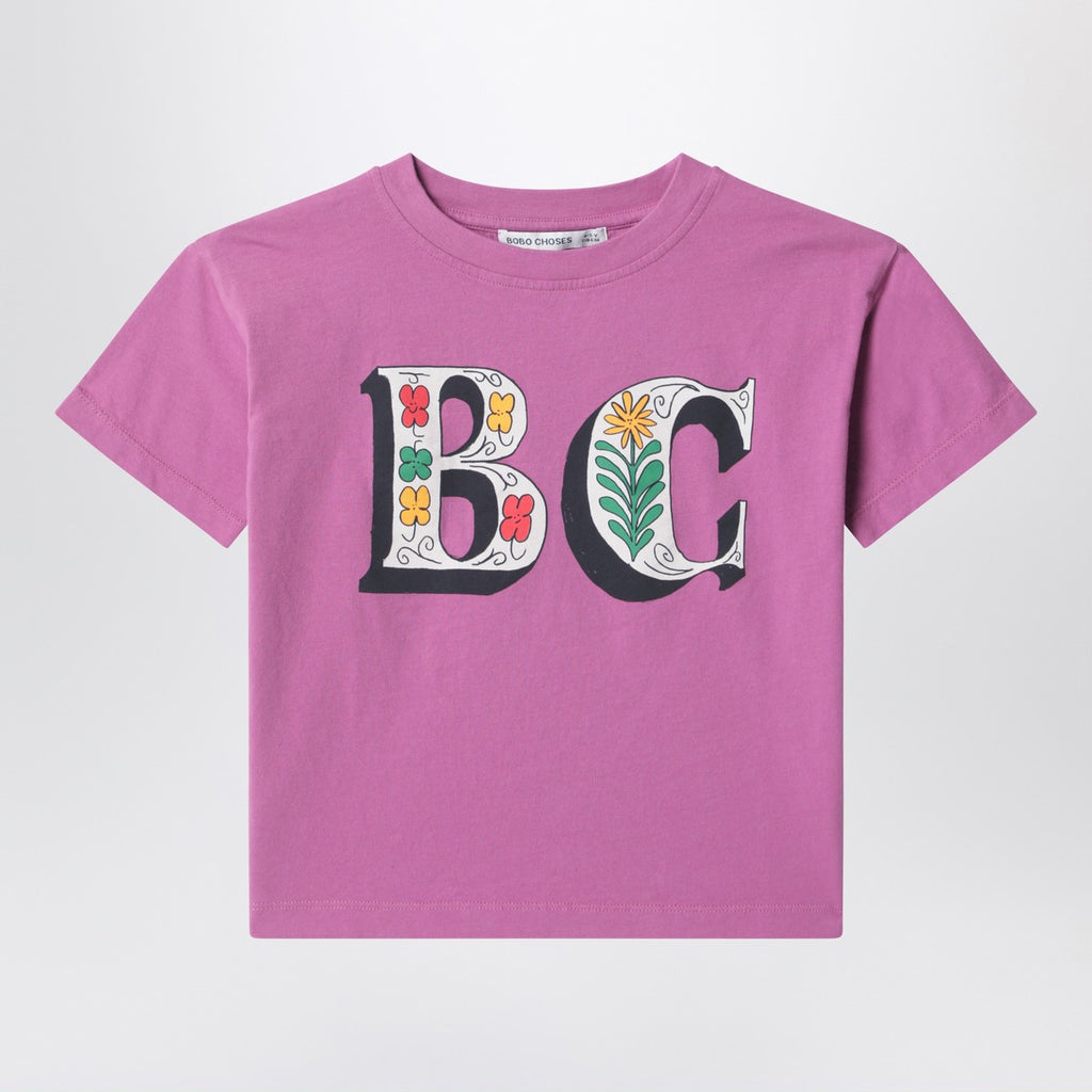 Bobo Choses Spring Letters pink T-shirt