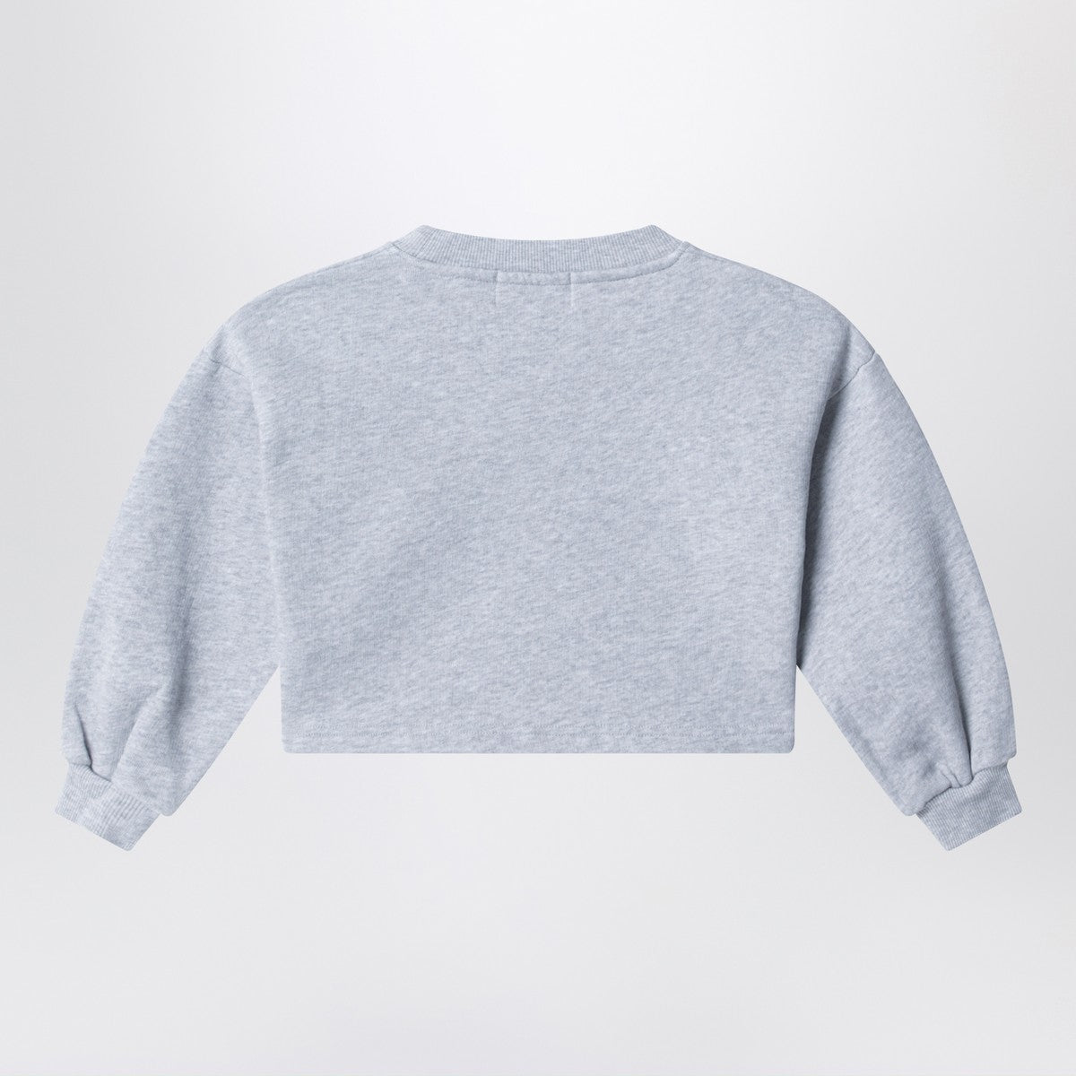 Bobo Choses Spring Letters grey mélange cropped sweatshirt