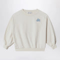 Bobo Choses White mélange cotton sweatshirt with logo