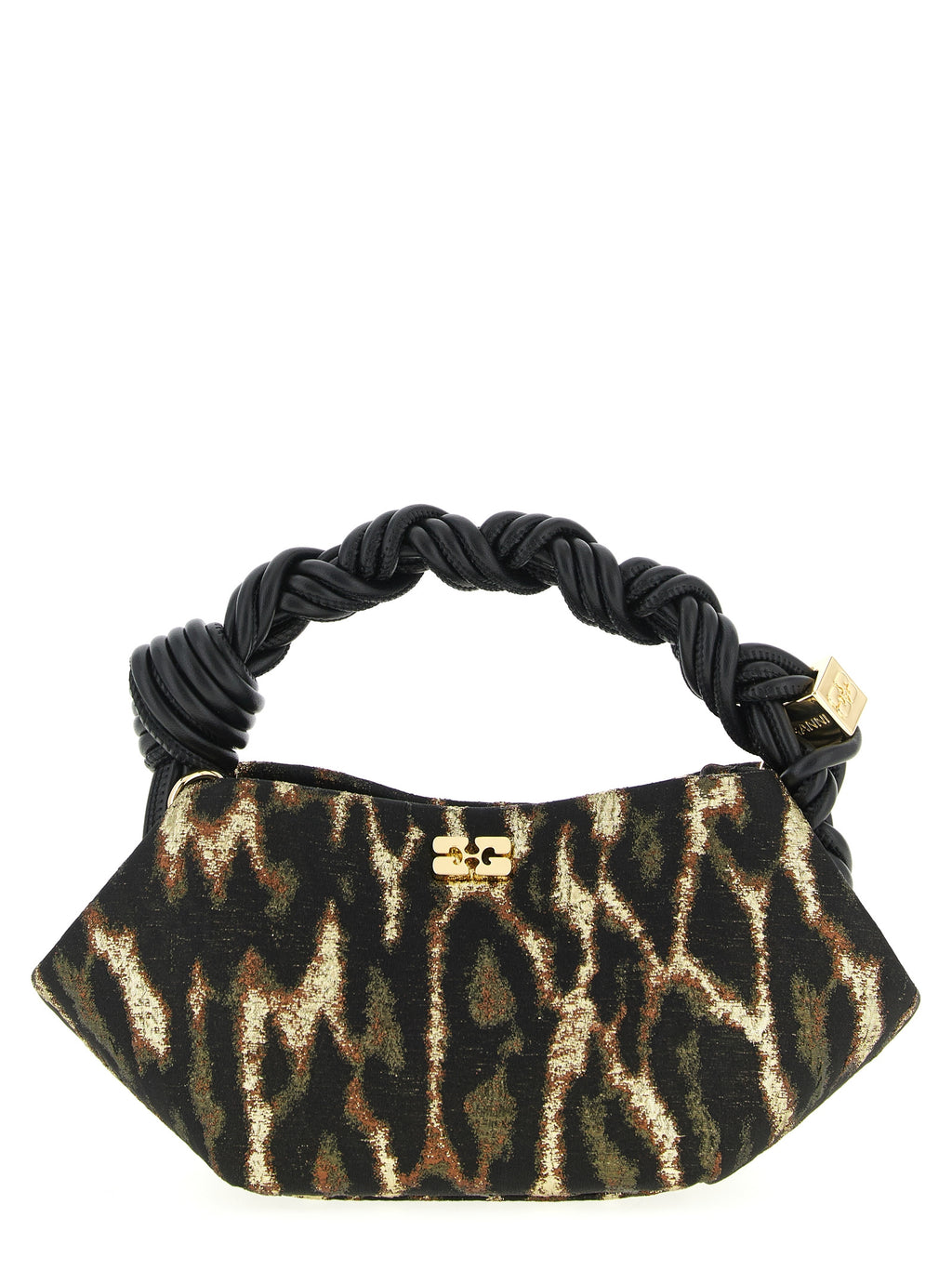 Ganni Metallic Cloque Bou Handbag