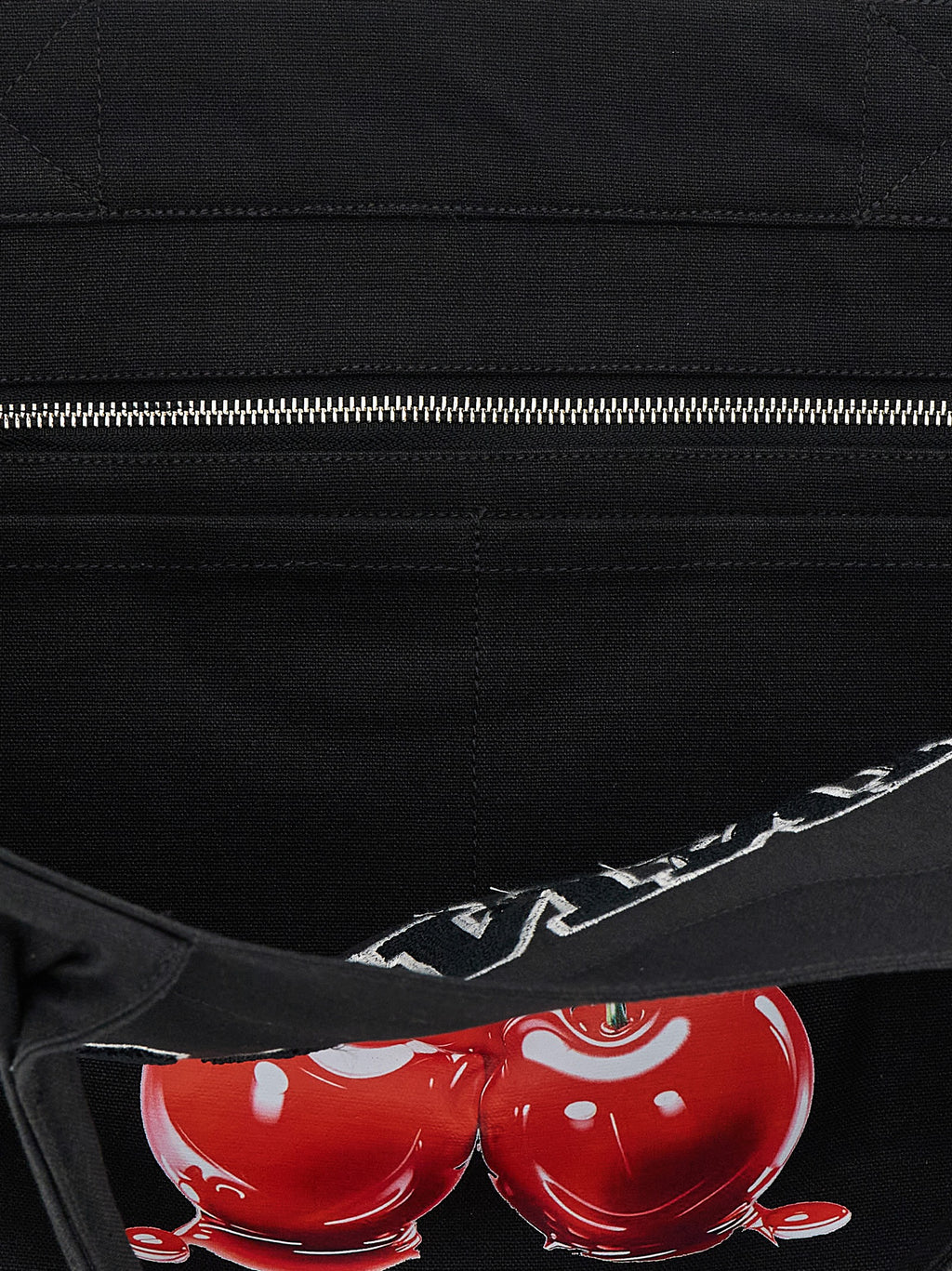 Ganni Black Medium Cherry Tote Shopping Bag