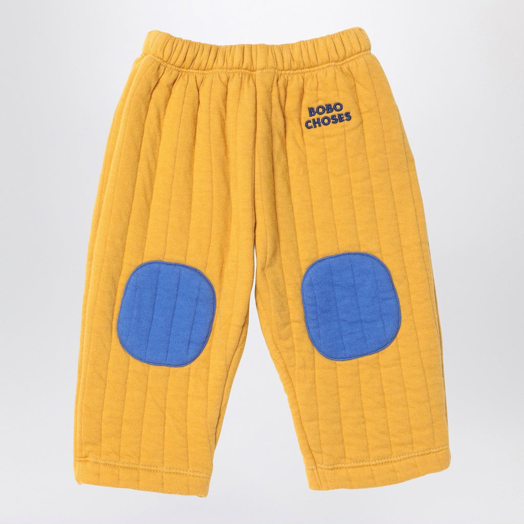 Bobo Choses Yellow/blue quilted jogging trousers