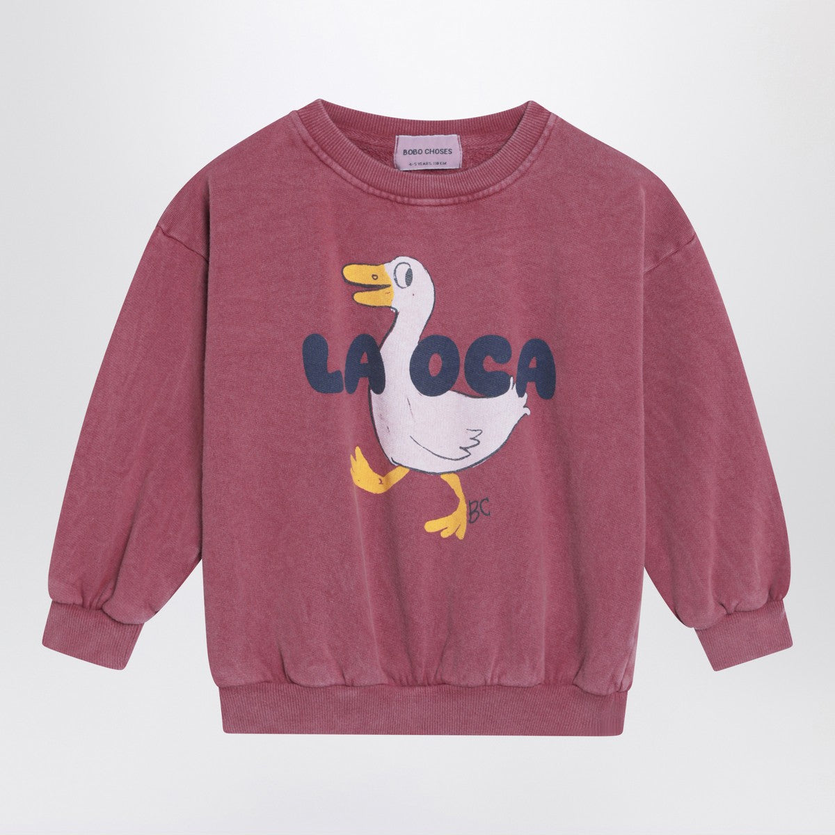 Bobo Choses Burgundy vintage-effect sweatshirt by La Oca