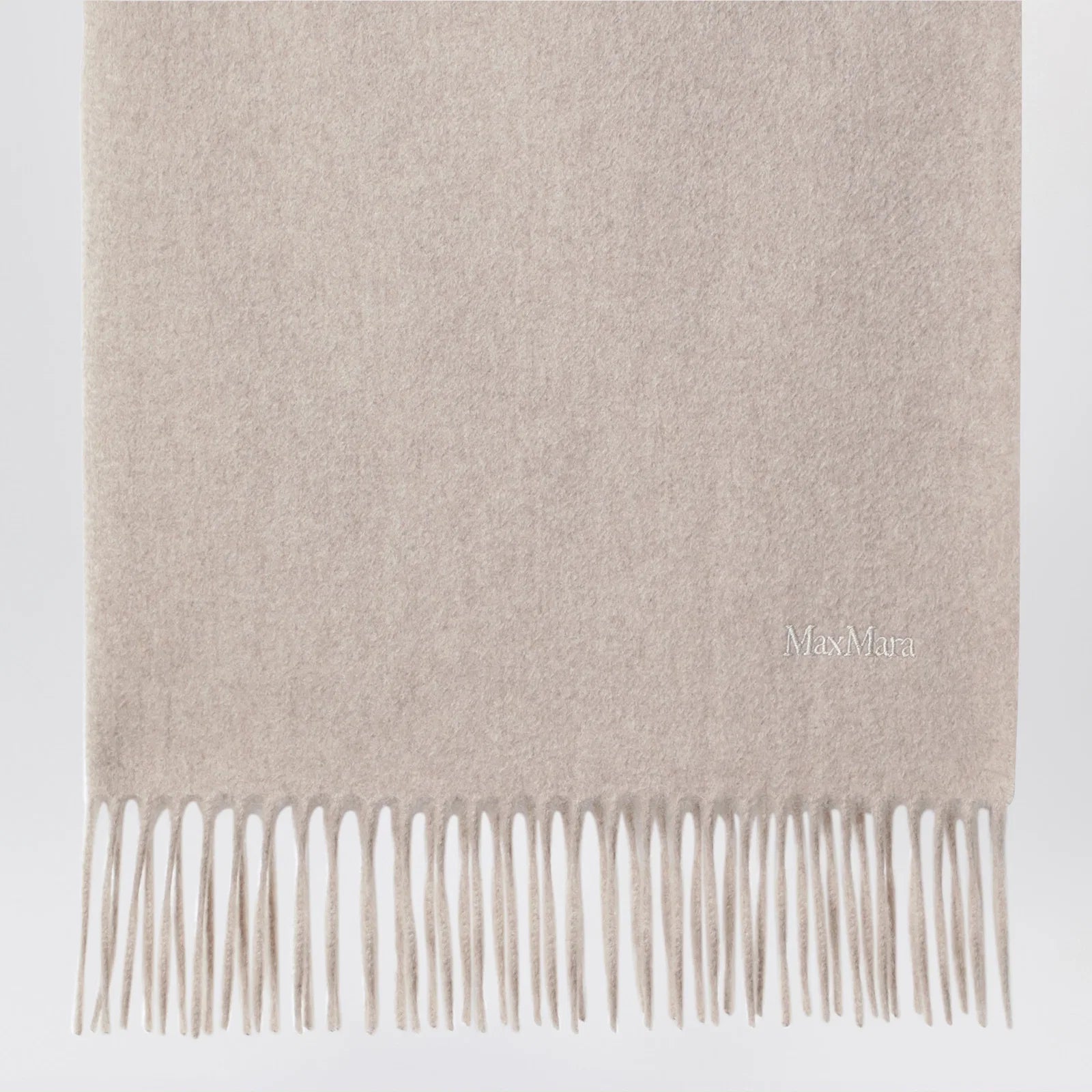 Max Mara Sand-colored cashmere scarf