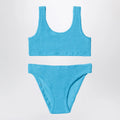 MC2 Saint Barth Baker bikini in light blue crinkle fabric