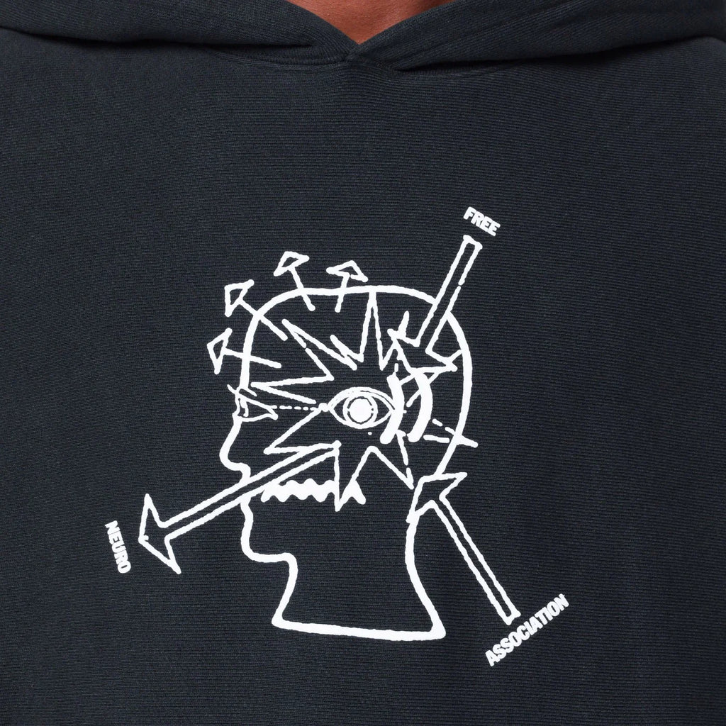 Brain Dead Faded black Neuro Free Association sweatshirt