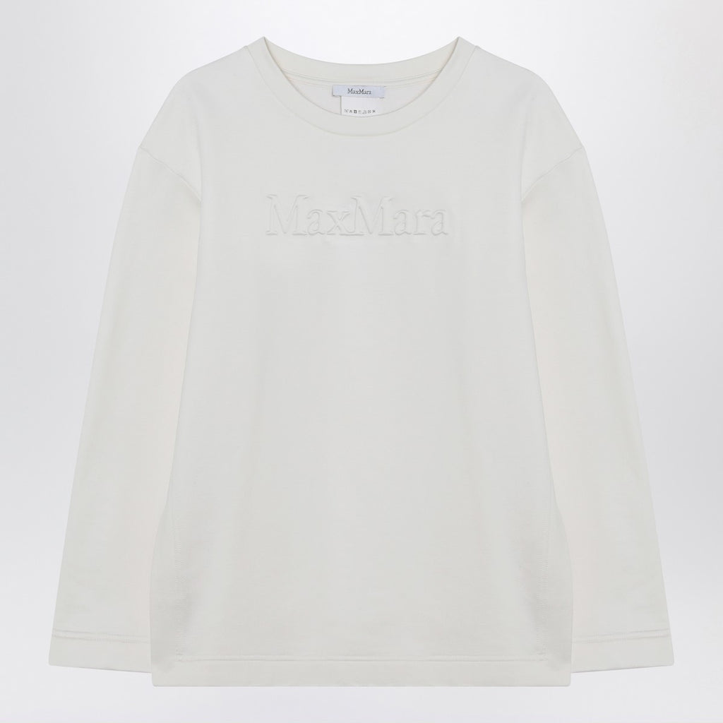Max Mara White sweatshirt in silk blend