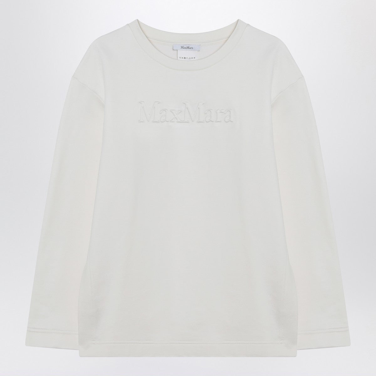 Max Mara White sweatshirt in silk blend