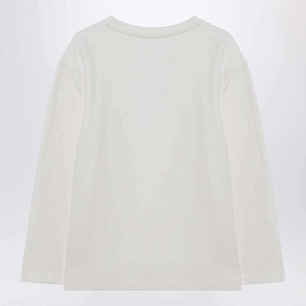 Max Mara White sweatshirt in silk blend