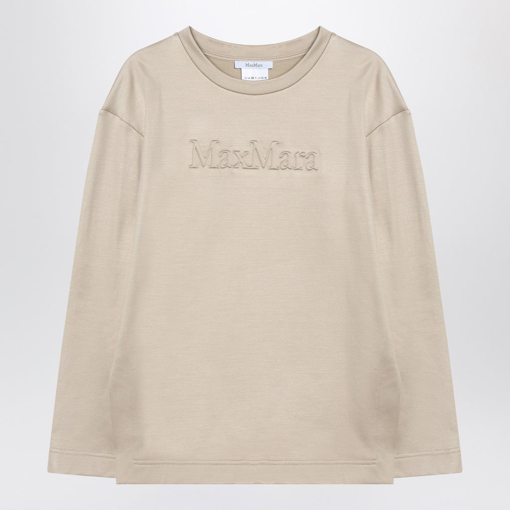 Max Mara Beige sweatshirt in silk blend