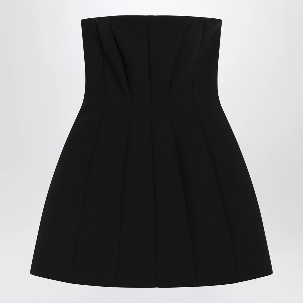 Max Mara Pianoforte Black bustier dress in sablé