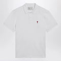Ami Paris Ami De Coeur white polo shirt