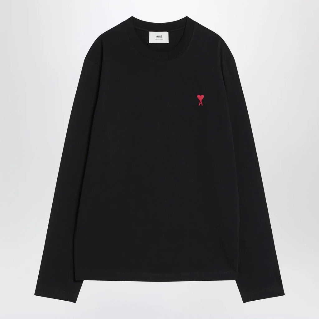 Ami Paris Black Ami De Coeur T-shirt