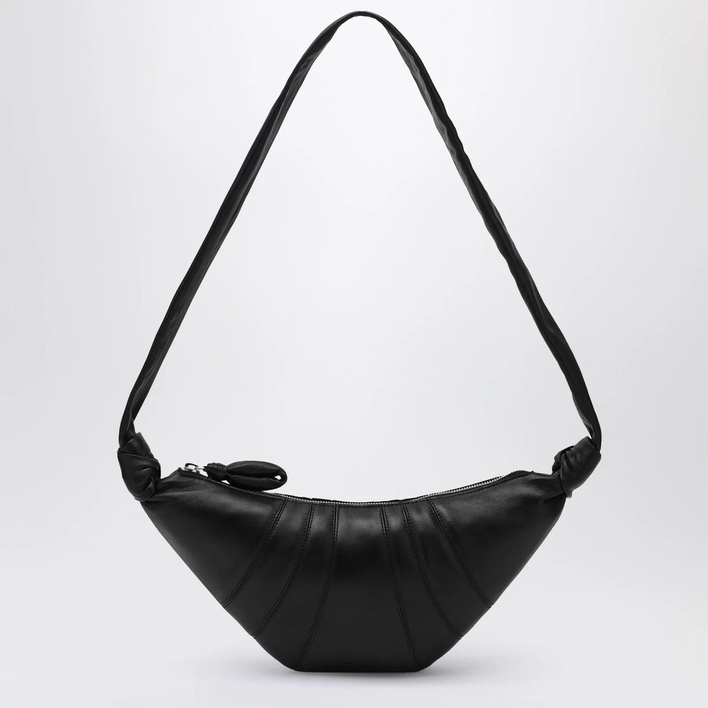 LEMAIRE Small Croissant bag in black leather