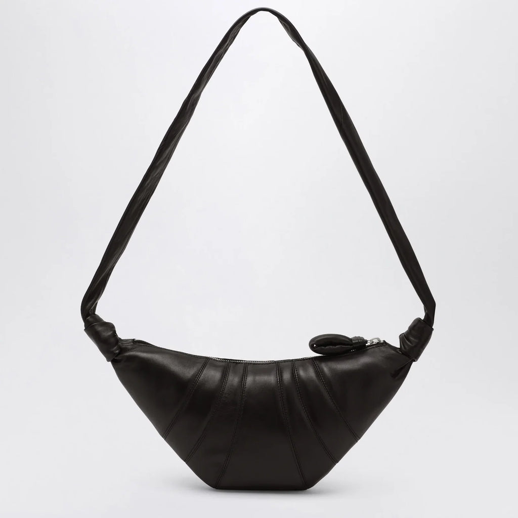 LEMAIRE Small Croissant bag in black leather