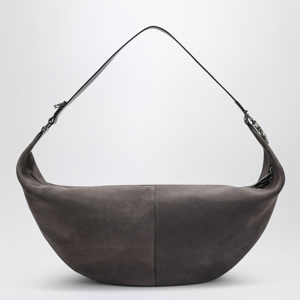LEMAIRE Greige Quiver Clip suede bag