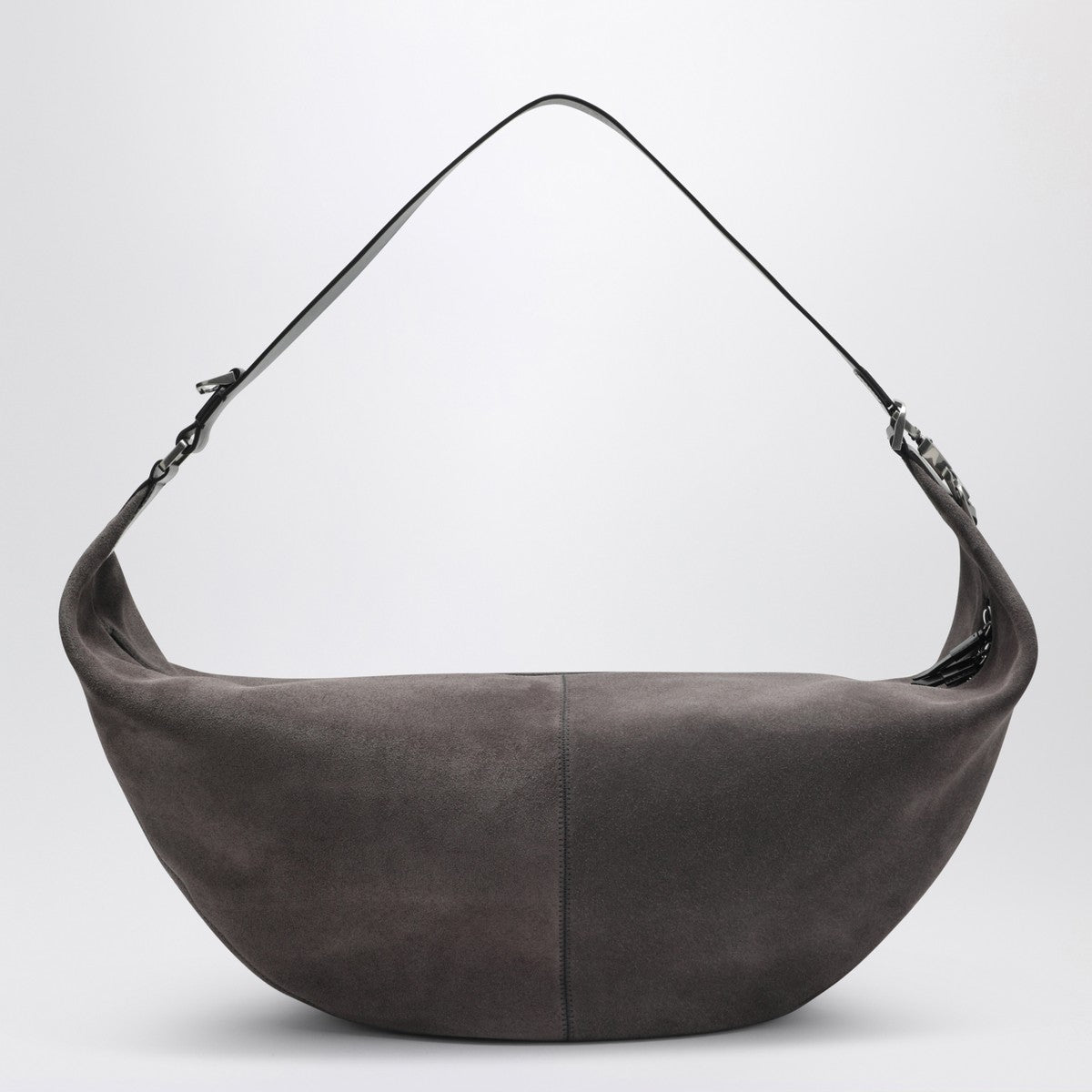 LEMAIRE Greige Quiver Clip suede bag