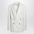 The Frankie Shop White double-breasted wool-blend jacket