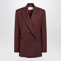 The Frankie Shop Monterey burgundy structured wool-blend jacket