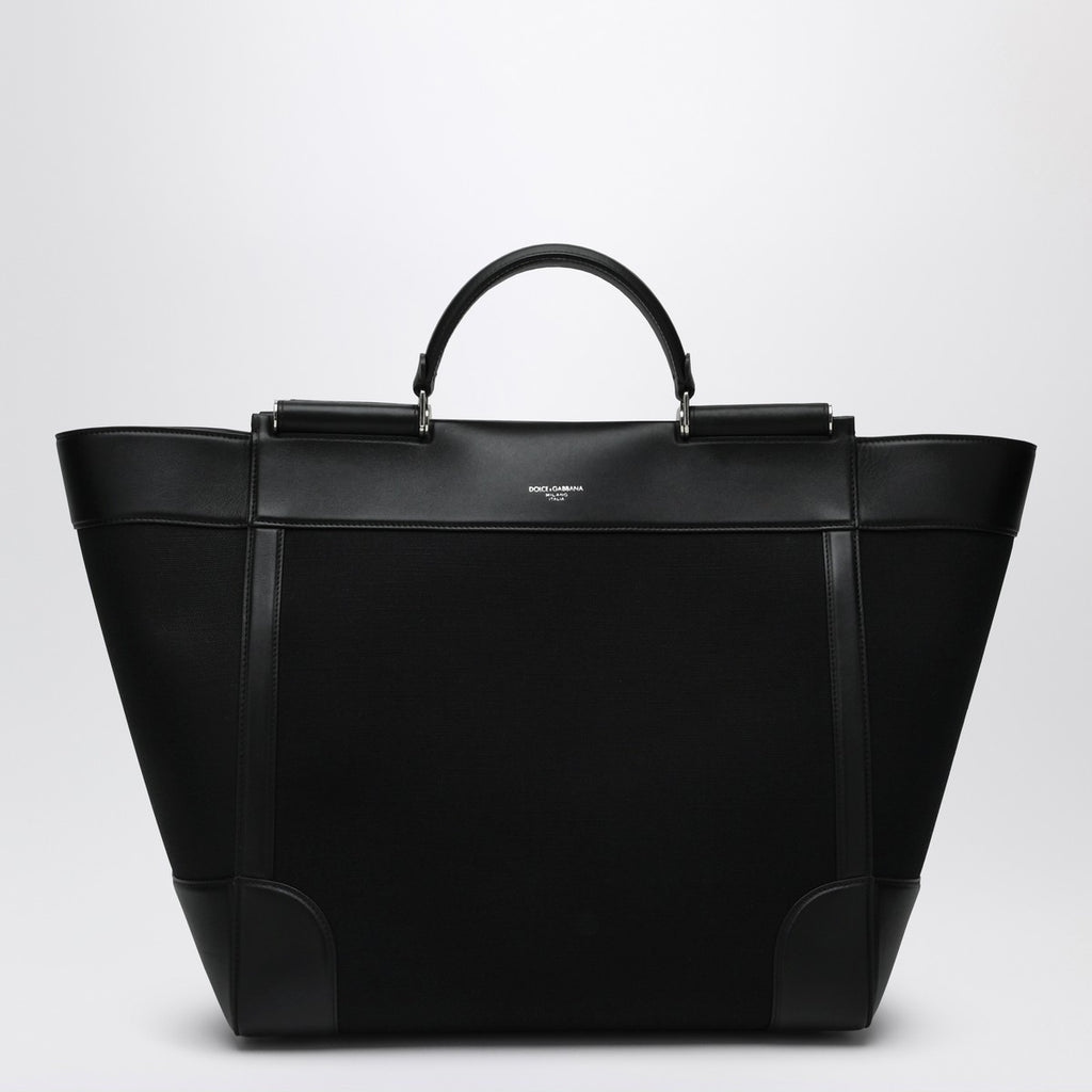 Dolce & Gabbana Dolce&Gabbana Black fabric and leather tote bag